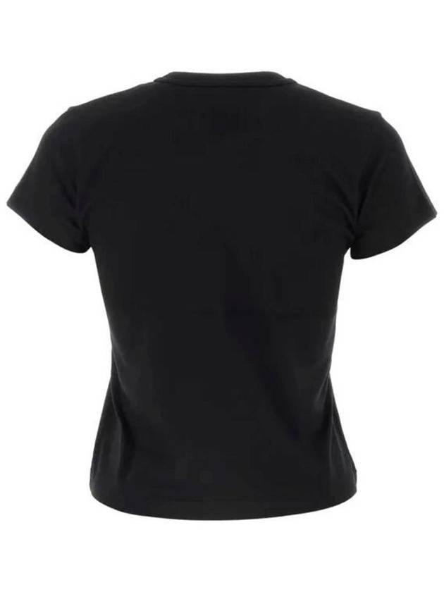 Logo Print Short Sleeve T-Shirt Black - ALEXANDER WANG - BALAAN 3