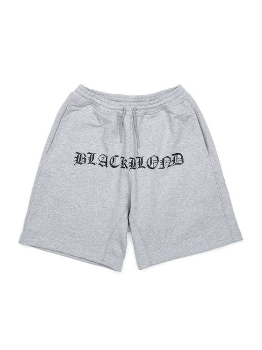 BBD Crushed Faith Sweatshorts Gray - BLACKBLOND - BALAAN 1