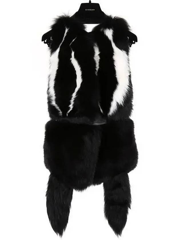 Fox Fur Vest Black - GIVENCHY - BALAAN 2