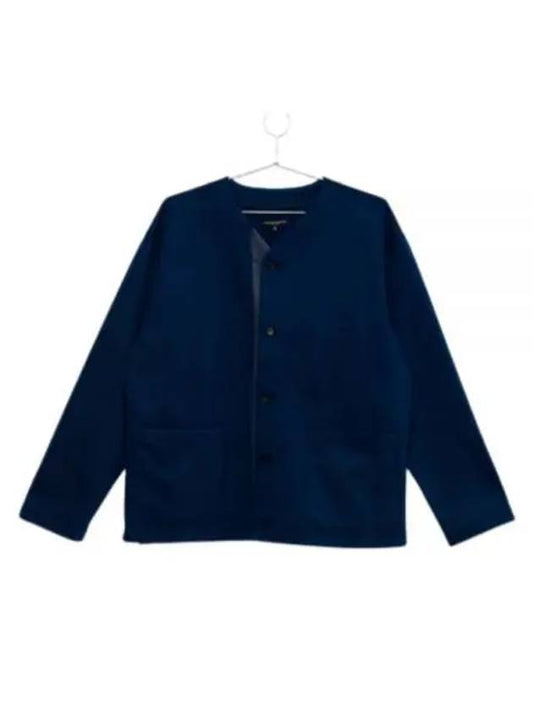 Knit Cardigan B Navy Polyester Track Fleece 22F1B030 LN089 ST018 Jacket - ENGINEERED GARMENTS - BALAAN 1