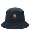 Kiruna Leather Logo Bucket Hat Dark Navy - FJALL RAVEN - BALAAN 3