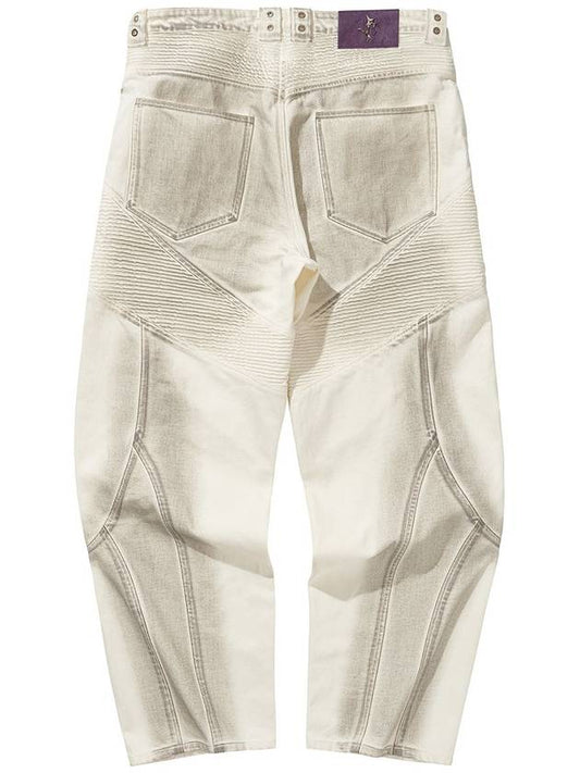 BIKER CUTTING JEANS WHITE - LIBERE - BALAAN 2