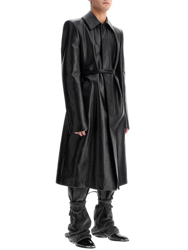 Hem leather single coat black - ALEXANDER MCQUEEN - BALAAN 3