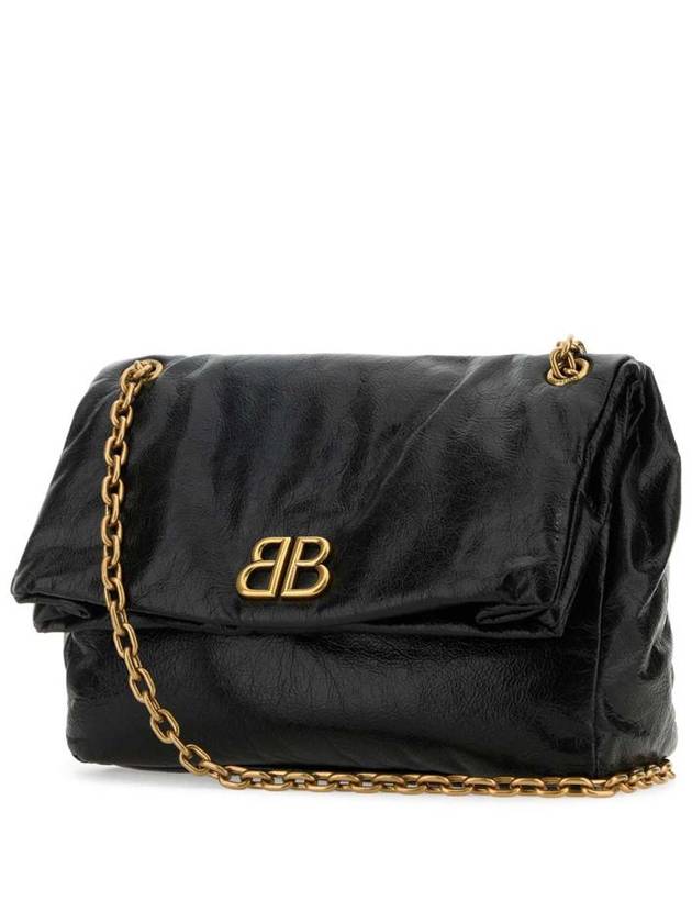 Monaco Chain Strap Shoulder Bag Black - BALENCIAGA - BALAAN 3