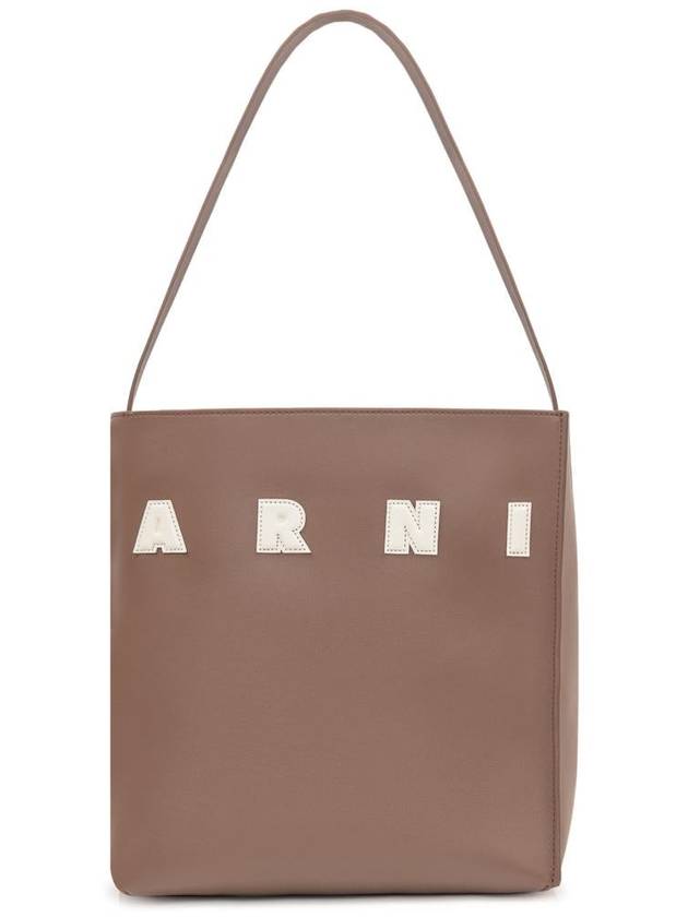 Museo Logo Patch Small Tote Bag Brown - MARNI - BALAAN 2