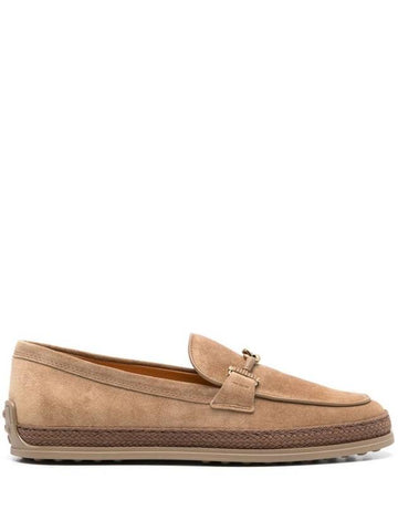 Tod'S Cord Weaving T Ring Suede Loafers Shoes - TOD'S - BALAAN 1