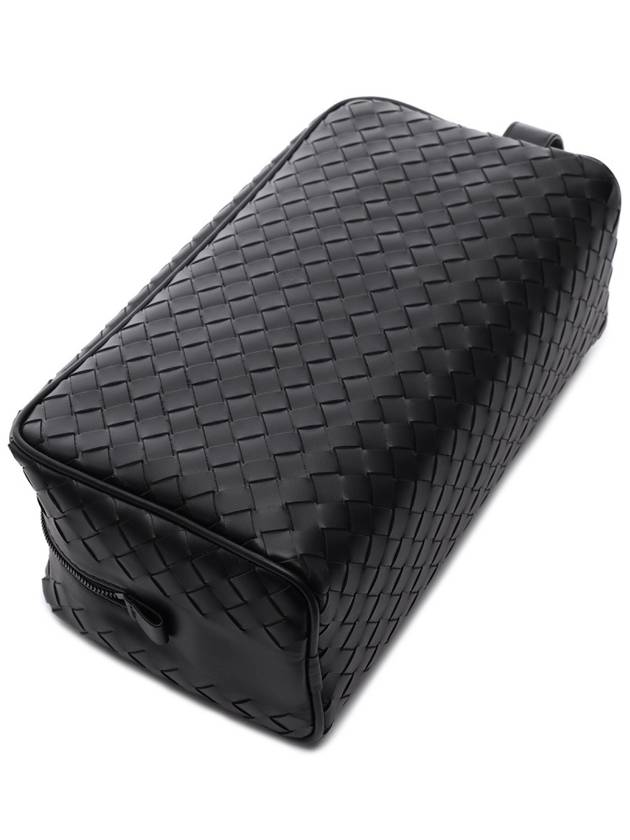 Men's Intrecciato Pouch Bag Black - BOTTEGA VENETA - BALAAN 6