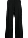 High Waist Wool Wide Pants Black - BURBERRY - BALAAN 2