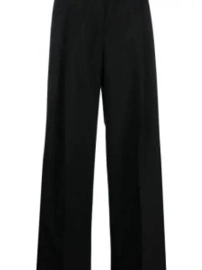 High Waist Wool Wide Pants Black - BURBERRY - BALAAN 2