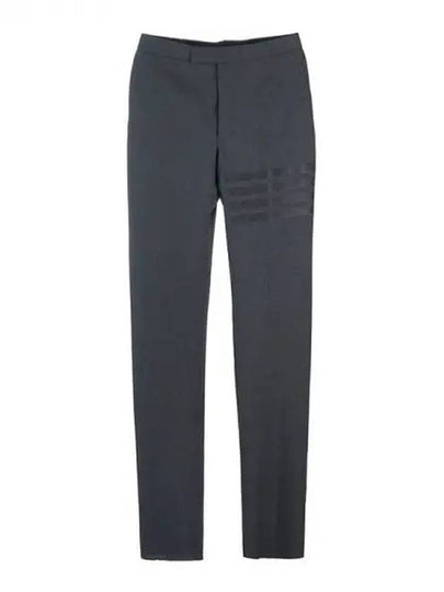 Diagonal Plain Weave Classic Wool Slacks Grey - THOM BROWNE - BALAAN 2