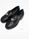 Gold Lettering Moccasin Loafers Black G45123 B14026 94305 - CHANEL - BALAAN 3