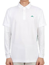 Men's Liam Regular Fit Long Sleeve PK Shirt White - J.LINDEBERG - BALAAN 2