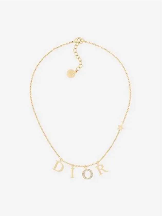 Revolution White Crystal Necklace Gold - DIOR - BALAAN 3