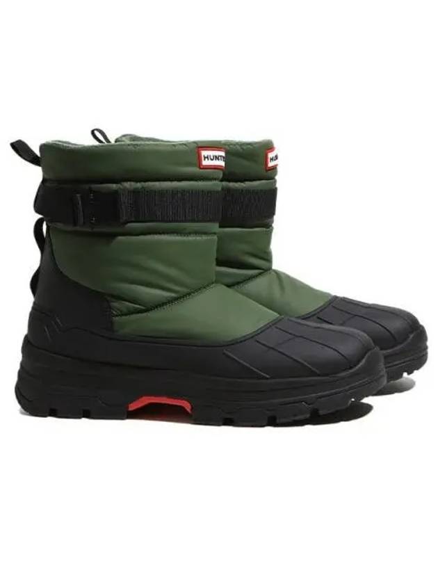 MEN Intrepid Buckle Short Snow Boots Flex Green MFS1000NYRFXB - HUNTER - BALAAN 1