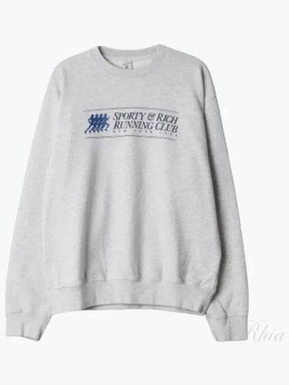 94 Running Club Crew Neck Sweatshirt Heather Grey - SPORTY & RICH - BALAAN 2