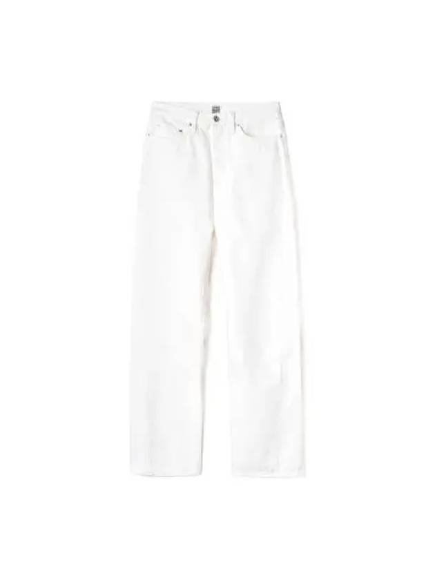 Twisted Seam Denim Straight Jeans Off White - TOTEME - BALAAN 2