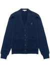 Bold Fox Head Patch Regular Cardigan Navy - MAISON KITSUNE - BALAAN 3