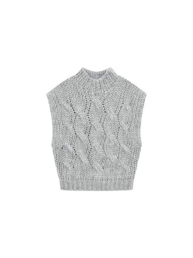 Women s Glitter Cable Vest Gray 271392 - BRUNELLO CUCINELLI - BALAAN 1