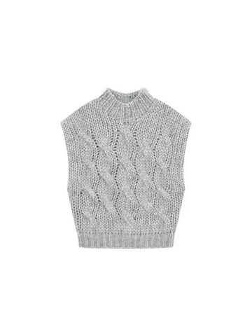 Women s Glitter Cable Vest Gray 271392 - BRUNELLO CUCINELLI - BALAAN 1