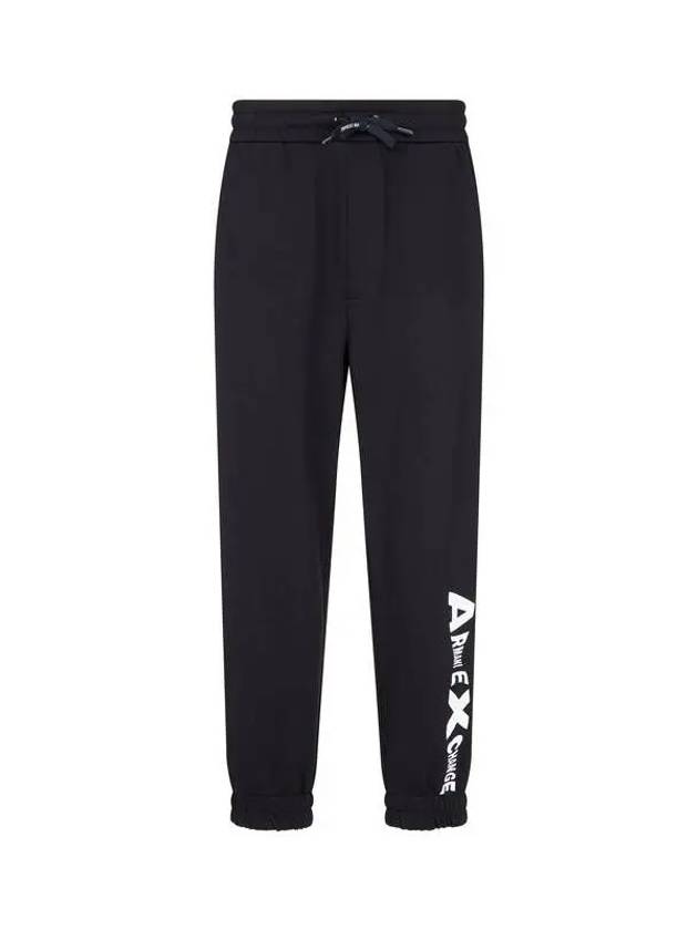 Men s Uncut Logo Print Jogger Pants Black 270554 - ARMANI EXCHANGE - BALAAN 1