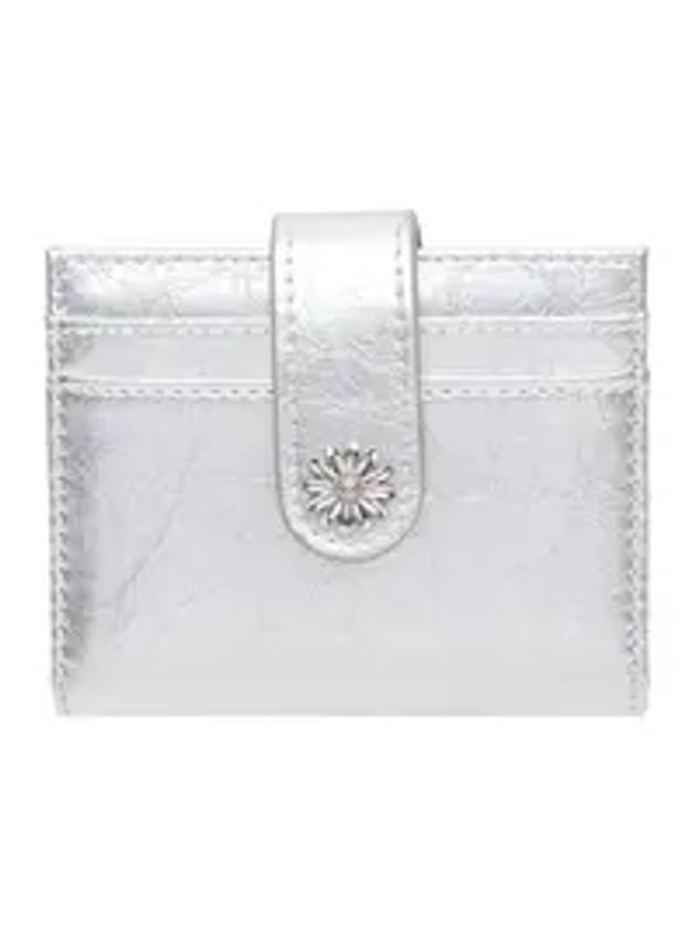 Mini Daisy Photo Slot Coin Card Wallet Silver - LE MASQUE - BALAAN 1