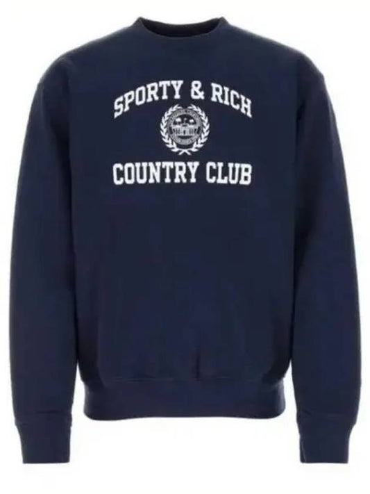 Varsity Crest Crewneck NavyWhite CRAW2327NA 31 Sweatshirt 987337 - SPORTY & RICH - BALAAN 1