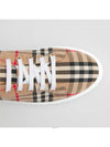 Vintage Check and Leather Sneakers Archive Beige - BURBERRY - BALAAN 6