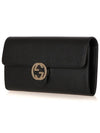 GG Interlocking Long Wallet Black - GUCCI - BALAAN 3