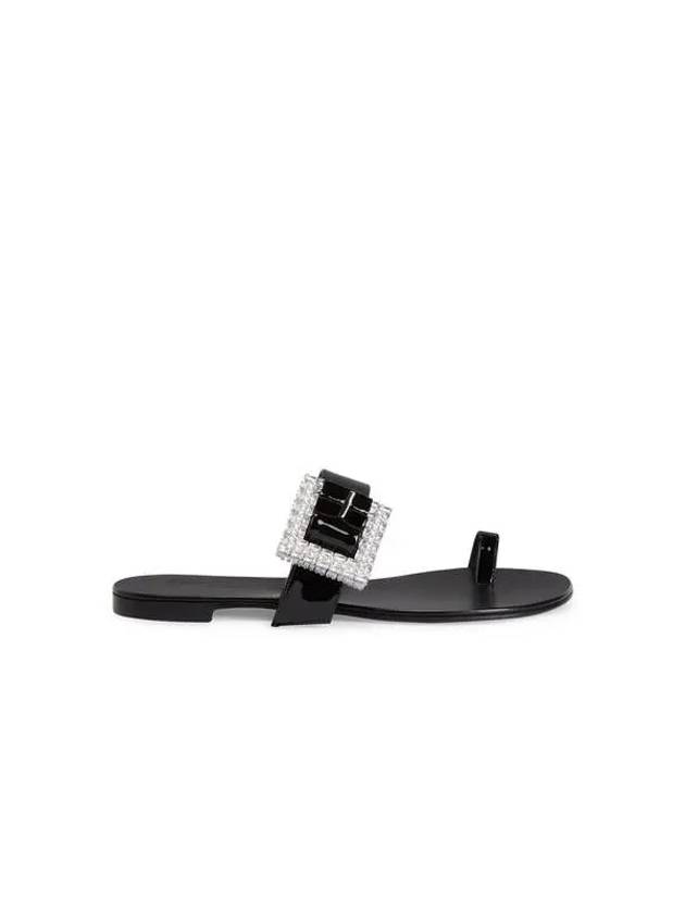 WOMEN ANUVOROCK BUCKLE SANDALS BLACK - GIUSEPPE ZANOTTI - BALAAN 1