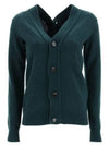 Double Button Cashmere Cardigan Green - BOTTEGA VENETA - BALAAN 2