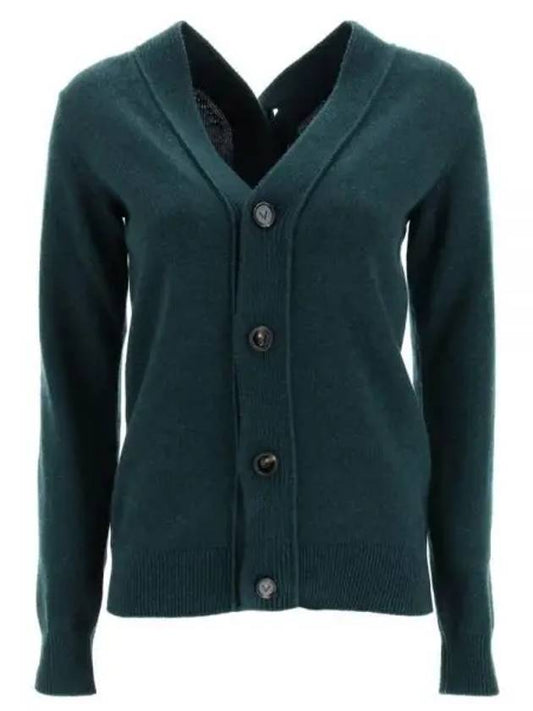 Double Button Cashmere Cardigan Green - BOTTEGA VENETA - BALAAN 2