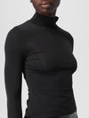 Second Skin Mock Neck Long Sleeve Shirt Black - COURREGES - BALAAN 3