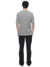 Pointelle Cotton Short Sleeve T-Shirt Light Grey - THOM BROWNE - BALAAN 6