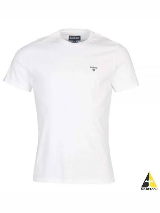 Embroidered Logo Essential Sports Short Sleeve T-Shirt White - BARBOUR - BALAAN 2