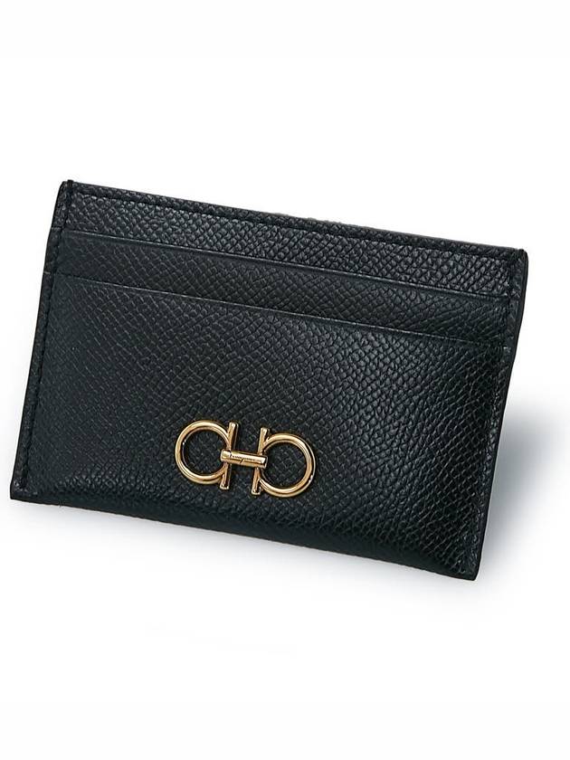 Gancini Card Wallet Black - SALVATORE FERRAGAMO - BALAAN 5