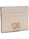 V Logo Signature Card Wallet Ivory - VALENTINO - BALAAN 4