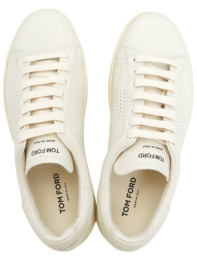 Grain Leather Low Top Sneakers White - TOM FORD - BALAAN 3