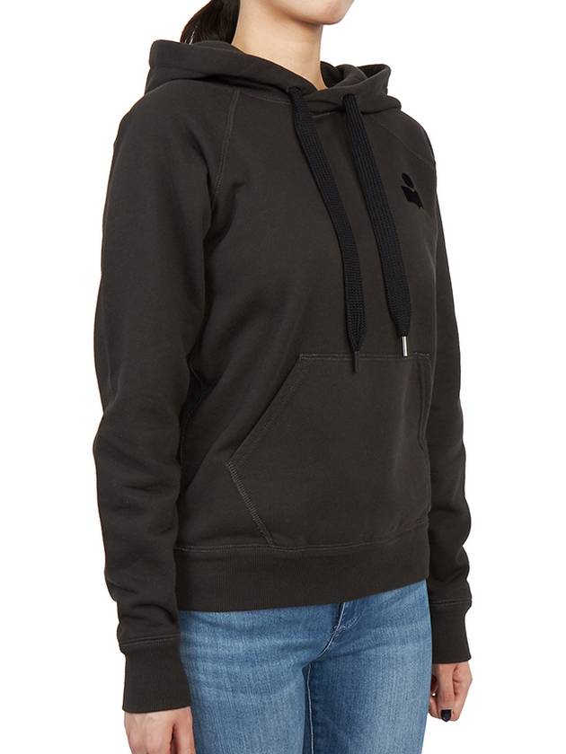 Malibu Logo Print Hooded Top Washed Black - ISABEL MARANT - BALAAN 4