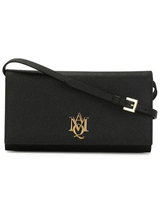 Gold Plaque Logo Shoulder Bag Black - ALEXANDER MCQUEEN - BALAAN 2