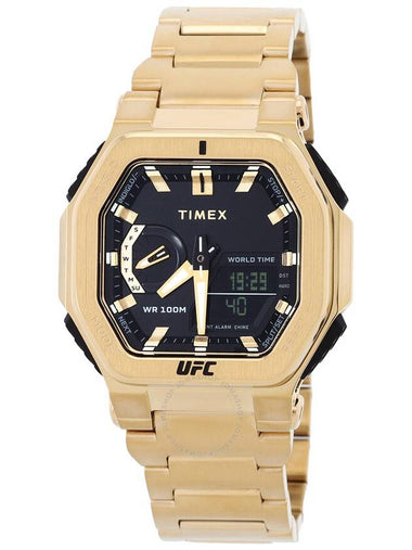 Timex UFC Colossus Alarm World Time Quartz Analog-Digital Black Dial Men's Watch TW2V84500 - TIMEX - BALAAN 1