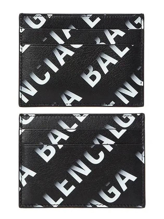 gradient logo print card wallet black - BALENCIAGA - BALAAN.