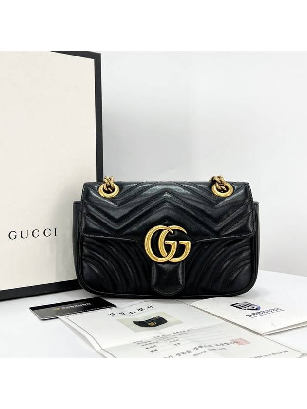 Matelasse mini shoulder bag cross black 446744 - GUCCI - BALAAN 1