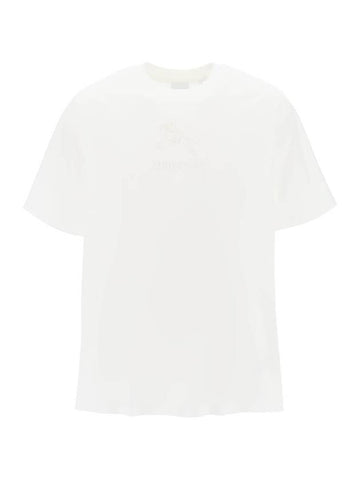 EKD Cotton Short Sleeve T-Shirt White - BURBERRY - BALAAN 1