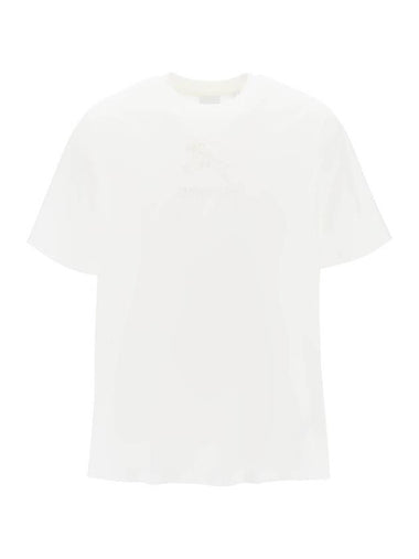 EKD Cotton Short Sleeve T-Shirt White - BURBERRY - BALAAN 1