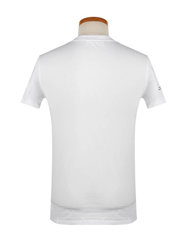 Men's Claudius Gangster Short Sleeve T-Shirt White - NEIL BARRETT - BALAAN 4