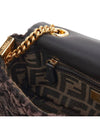 Baguette Chain Midi Shoulder Bag Dark Brown - FENDI - BALAAN 9