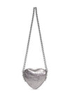 Le Cagole Heart Cross Mini Shoulder Bag Silver - BALENCIAGA - BALAAN 3