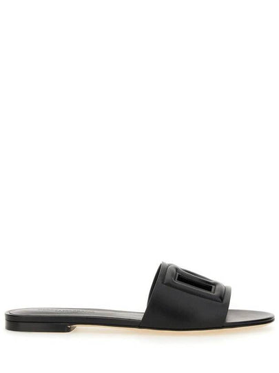 DG Millennial Logo Slippers Black - DOLCE&GABBANA - BALAAN 2