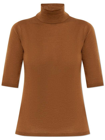 Max Mara Turtleneck Cięcina, Women's, Brown - MAX MARA - BALAAN 1