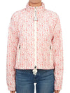 Women's Alose Logo Print Zip-up Jacket Pink White - MONCLER - BALAAN 2